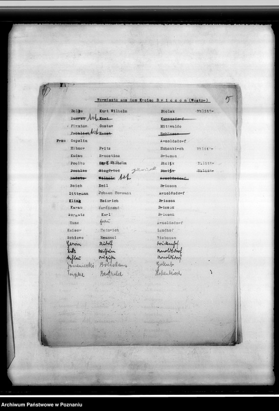 Obraz 9 z jednostki "Spisy miejscowych Niemców, którzy zginęli w 1939 roku"