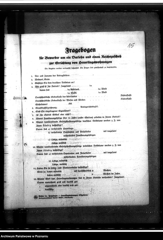 Obraz 20 z jednostki "Förderung des Landarbeiterwohnungsbaues"