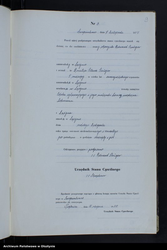 image.from.unit.number "Księga zgonów Nr 1 - 14,1 - 41,1 - 51,1 - 49 i 1 - 39 /brak lat 1875,1877/ /przepisana w języku polskim z oryginału niemieckiego w dniach 17.08.-12.09.1950/"