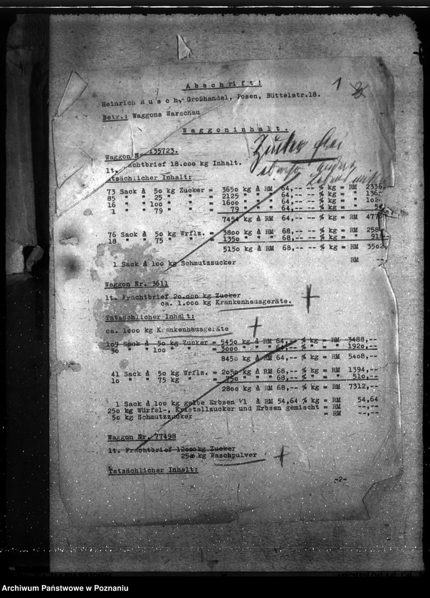 Obraz 5 z jednostki "Spisy i wykazy towarów złupionych w czasie powstania warszawskiego"