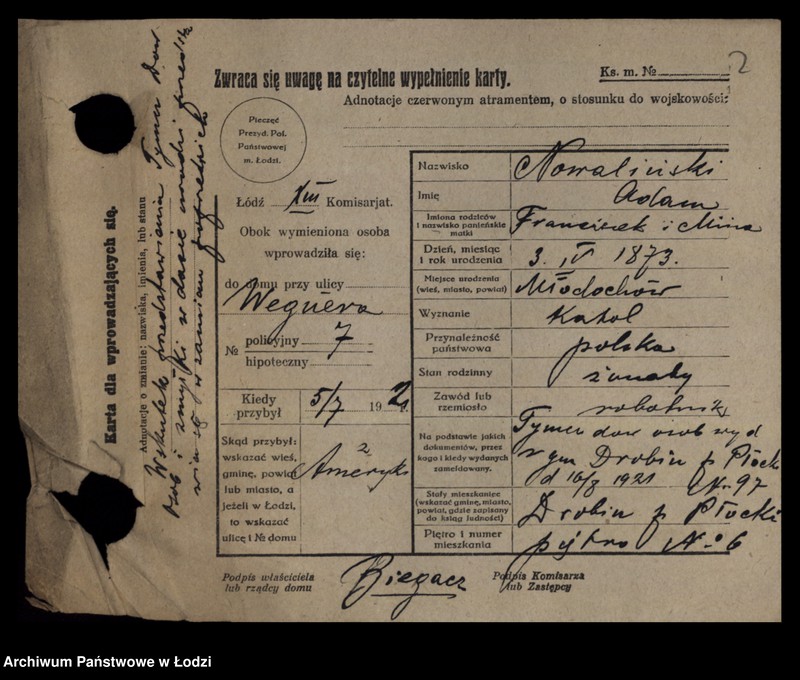 Obraz 4 z jednostki "[Spis ludności Łodzi] Nowaliński-Nowicki"