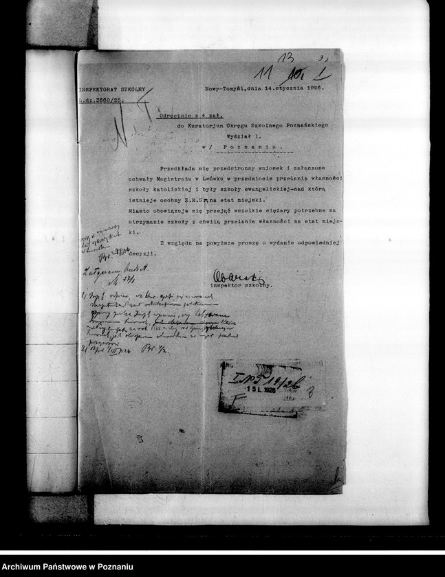 Obraz 17 z jednostki "Zarząd majątkiem szkolnym byłej szkoły ewangelickiej we Lwówku, powiat nowotomyski"