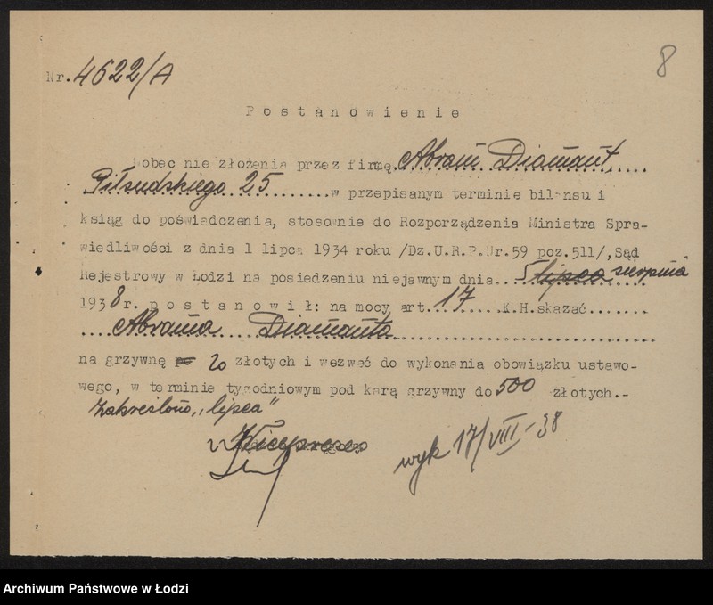 Obraz 10 z jednostki "Abram Dimant- prowadzenie sklepu rzeźniczego"