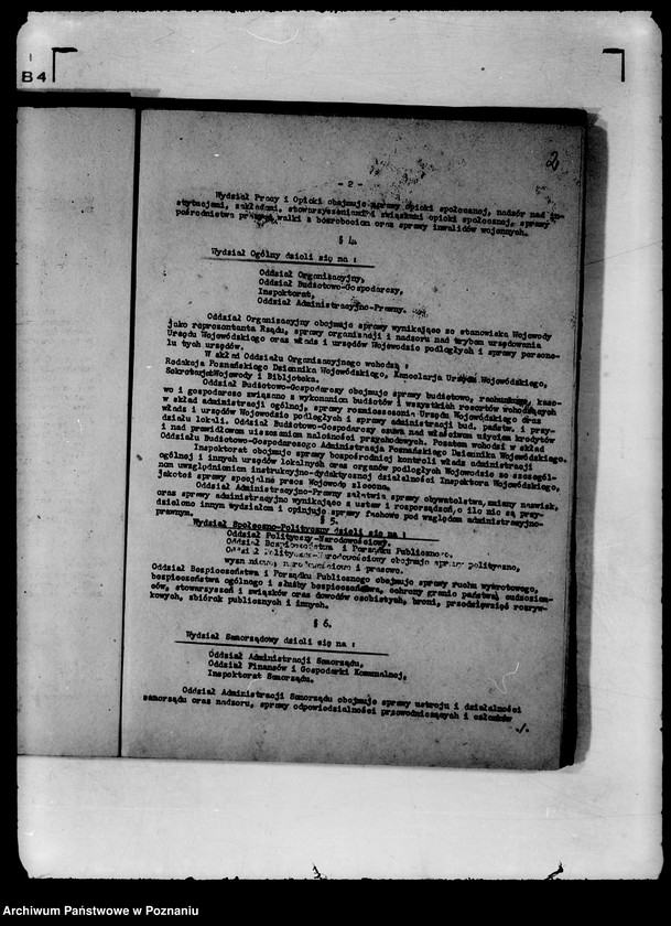 Obraz 5 z jednostki "Statut organizacyjny Urzędu Wojewódzkiego Poznańskiego"