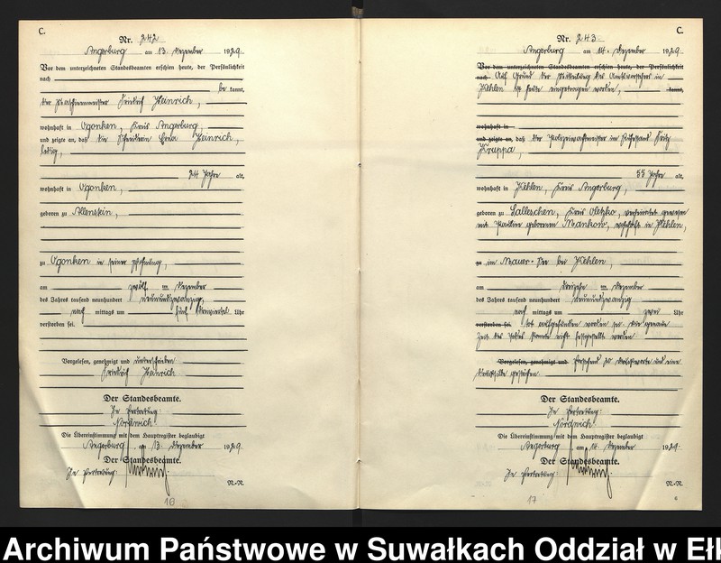 image.from.unit.number "[Sterbe = Register (Neben = Register) Standesamt Angerburg einschl. der Standesamtsbezirk Gross Strengeln, Kehlen und Prinowen] No 228 bis 248"
