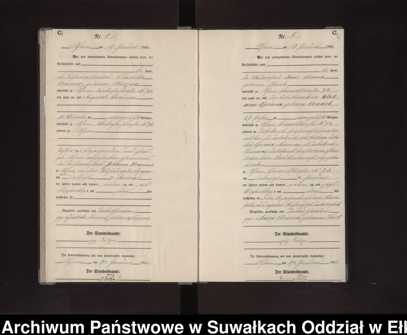 image.from.unit.number "Sterbe-Neben-Register des Preussischen Standes-Amtes Rhein Kreis Loetzen"