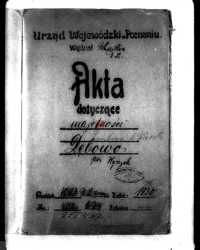 Obraz 4 z jednostki "Majętność leśna Dębowo powiat wyrzyski"