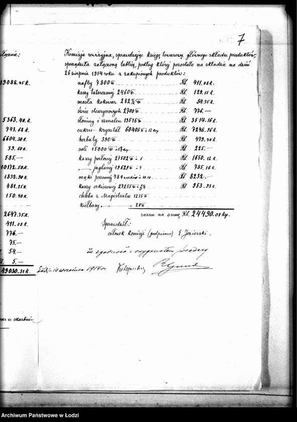 Obraz 10 z jednostki "[Rozliczenia finansowe Komitetu Tanich Kuchen i Komitetu Obywatelskiego Niesienia Pomocy Biednym]"