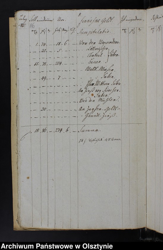 image.from.unit.number "Jahr Kirchen Rechnung der Silberbachschen Kirchen aller Einnahme und Ausgabe wie auch Bau-Rechnung"