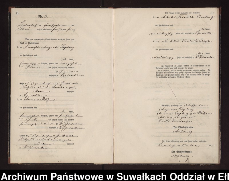 image.from.unit.number "Heiraths-Neben-Register des Preussischen Standes-Amtes Milken Kreis Loetzen"