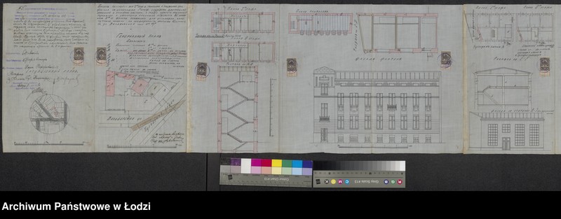 Obraz 19 z jednostki "Proekt˝ br[at´ev] Citrin˝ na postrojku kamen[nogo] 2h˝ èt[ažnogo] fligelâ, 1o èt[ažnyh] othožih˝ měst˝ i vnutrennej peredělki dlâ ustrojstva suhoj appretury pod˝ No 44 po Vol´borskoj ulicě v˝ gor[ode] Lodzi"