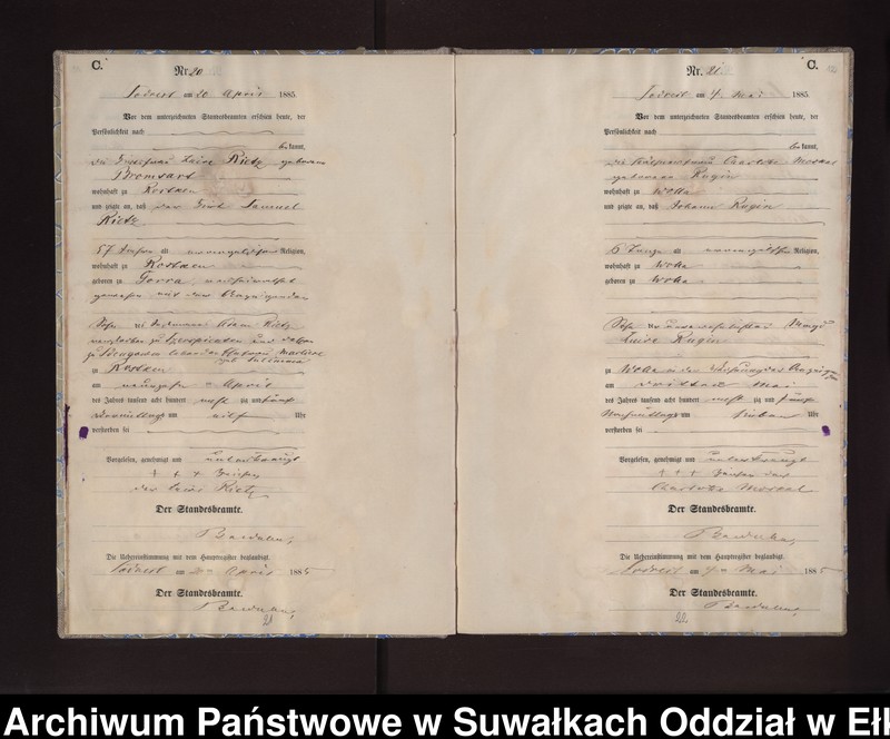 image.from.unit.number "Sterbe-Neben-Register des Preussischen Standes-Amtes Neuhoff Kreis Loetzen"