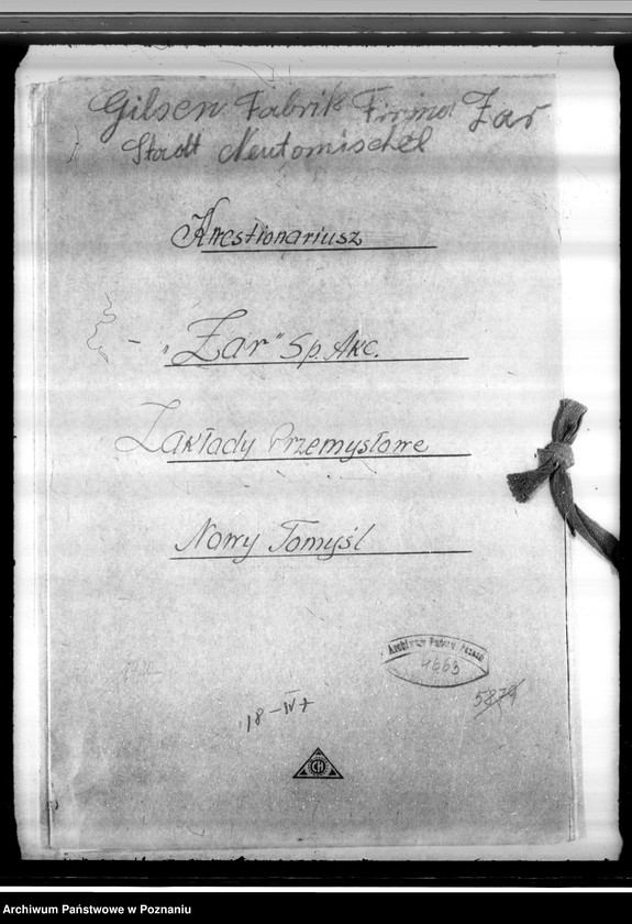 Obraz 4 z jednostki "Plan sytuacyjny Fabryka siatek żarowych "Żar" w Nowym Tomyślu"