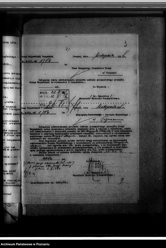 Obraz 7 z jednostki "Zatwierdzenie projektu urządzenia zakładu przemysłowego wykończalni i lakierni Firmy Brzeski - Auto S. Akcyjna W Poznaniu ul. Dąbrowskiego 29"