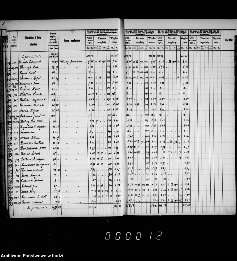 Obraz 10 z jednostki "Książka składek na budowę rzeźni bałuckiej"