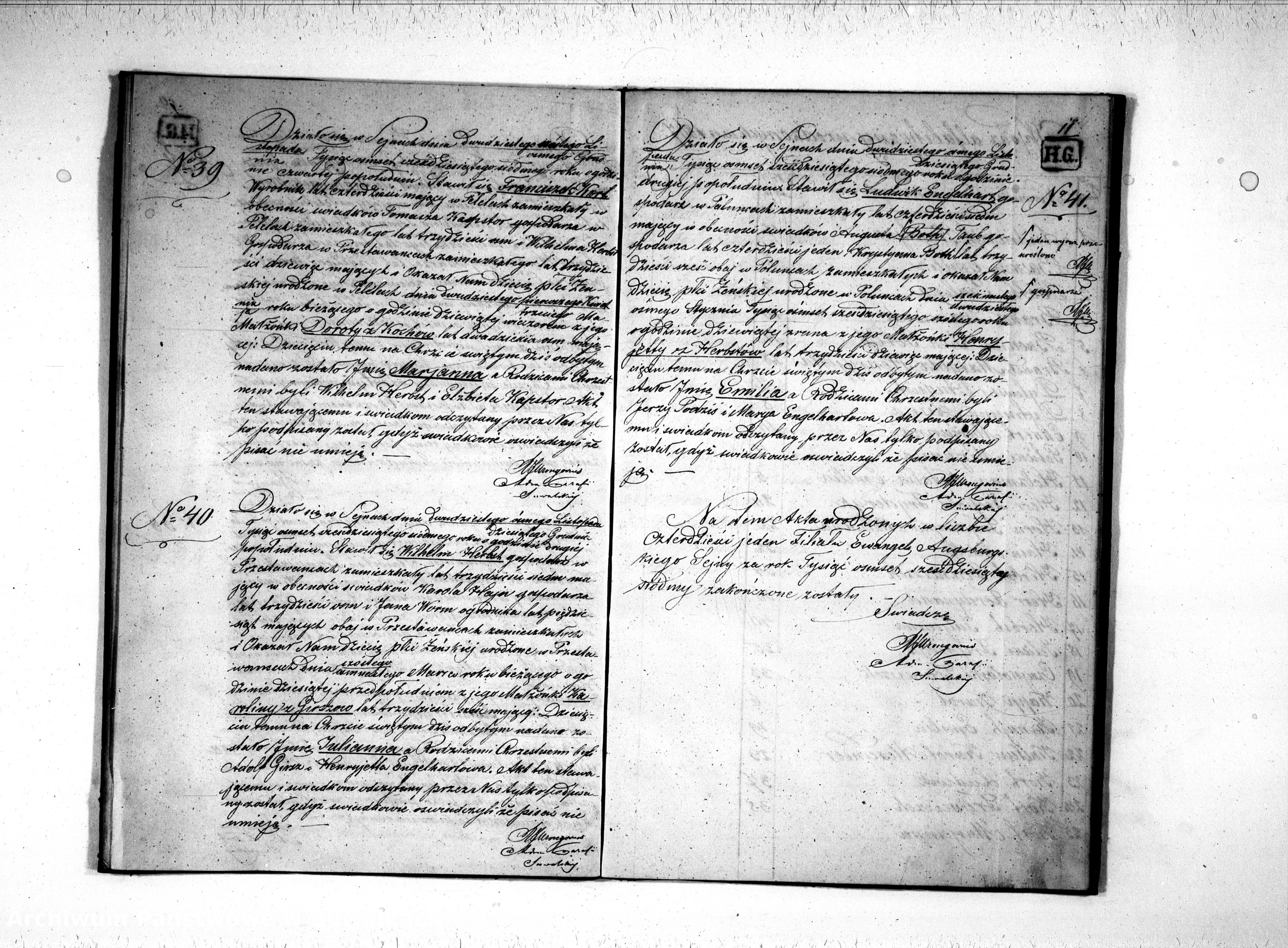 Skan z jednostki: Duplikat Aktów Urodzonych, Zaślubionych i Zmarłych Filiału Ew. Augsburgskiego Sejny za rok 1867.