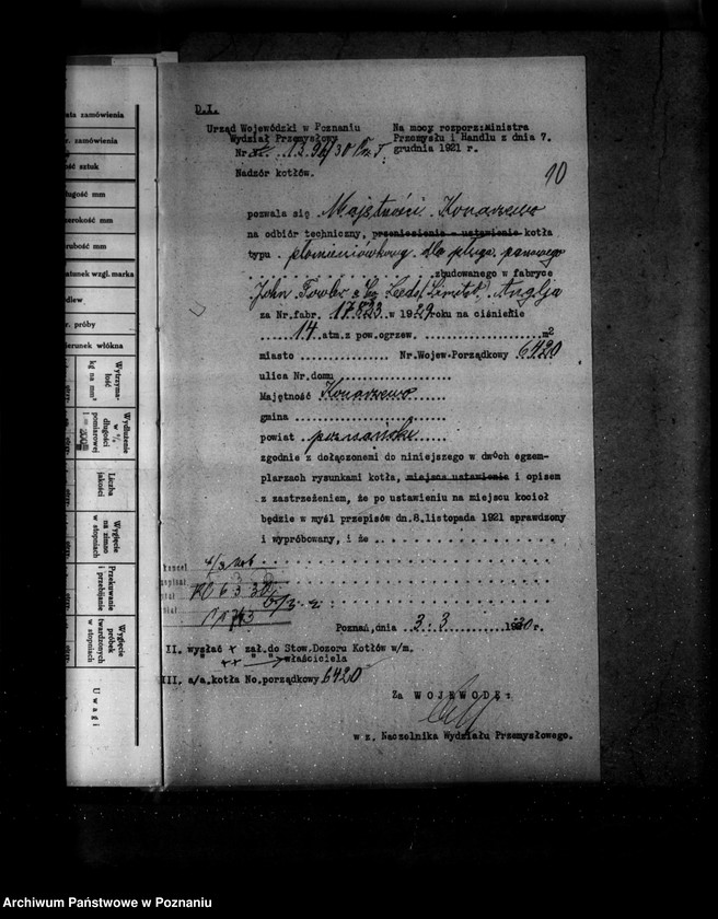 Obraz 15 z jednostki "Majętność Konarzewo powiat poznański nr woj. kotła 6420"