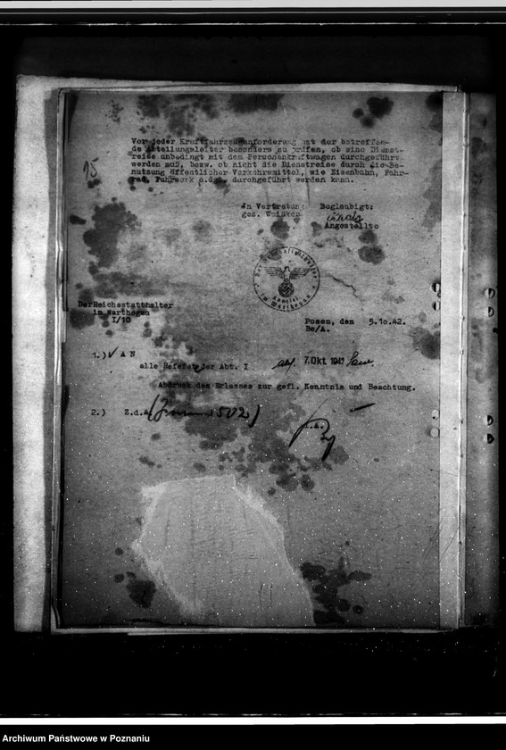 Obraz 17 z jednostki "Rundschreiben des Reichsstatthalters"