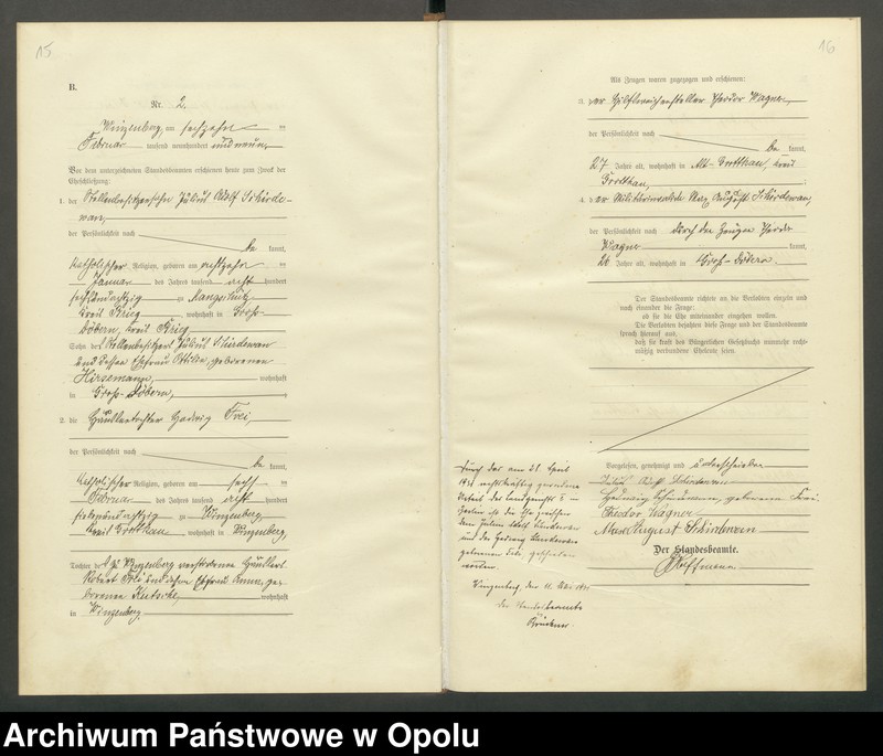 image.from.unit.number "Heirats-Register (Haupt-Register) Standesamt Winzenberg 1908 vol. 1 No. 1 bis 1912 No. 4."