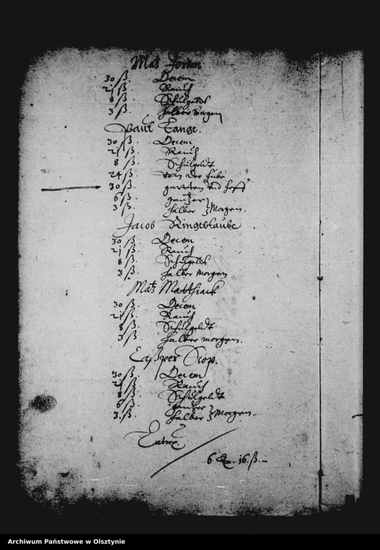 image.from.unit.number "Kirchen-Rechnung der Stadt Deutsch Eylau"