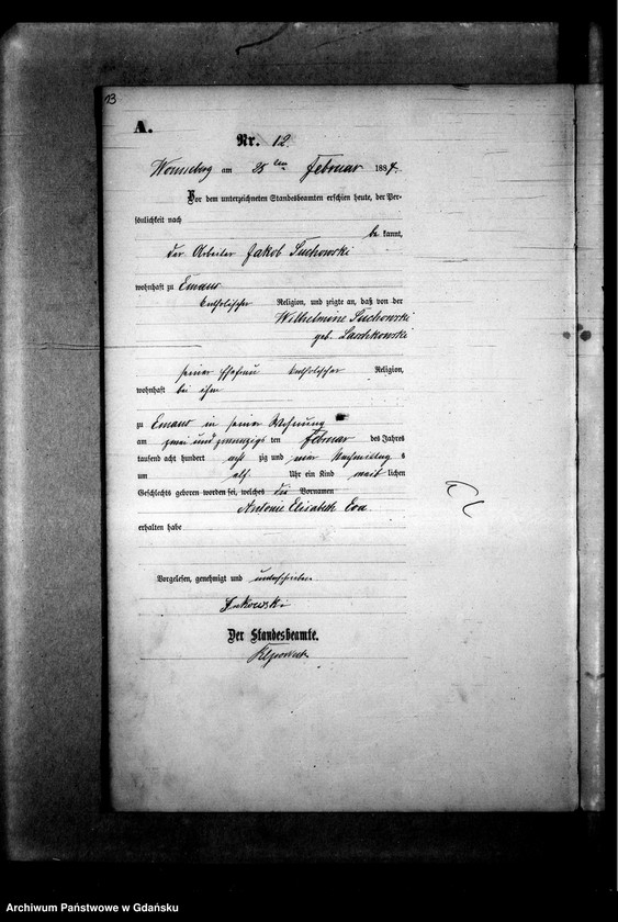 image.from.team "Urząd Stanu Cywilnego w Ujeścisku, obecnie część Gdańska"