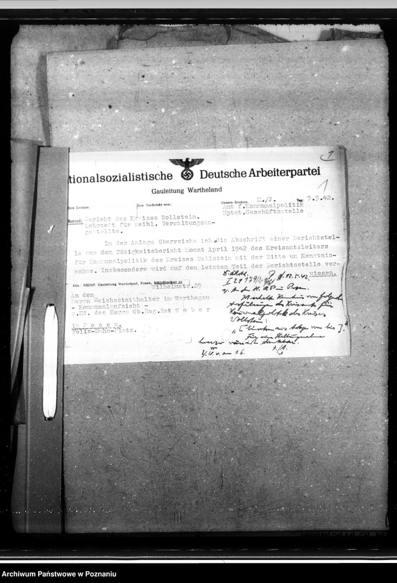 Obraz 5 z jednostki "Gewinnung von Dienstkräften für den dauernden Einsatz - Kreis Wollstein (Wolsztyn)"