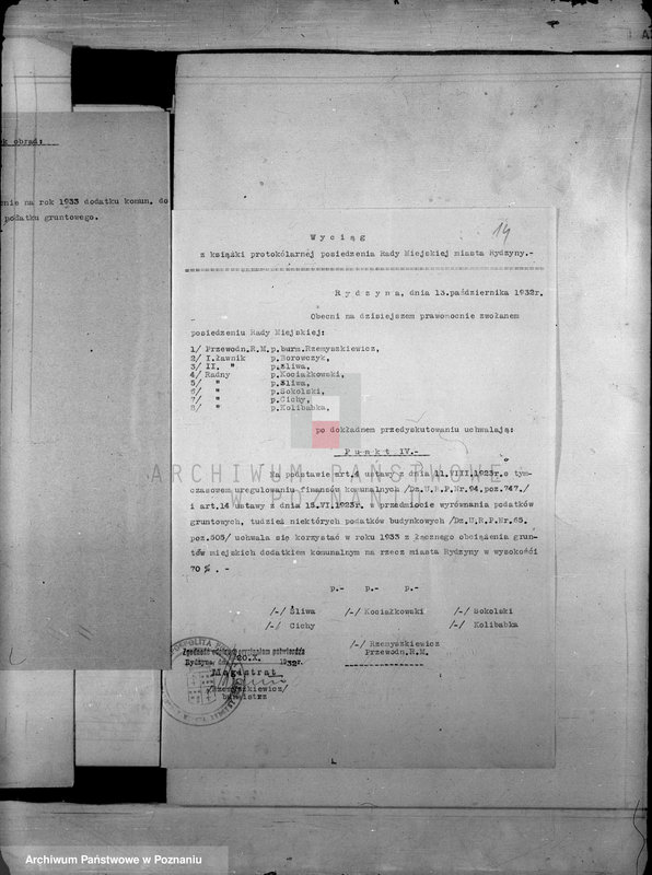 Obraz 18 z jednostki "Daniny Komunalne miasta Rydzyny"