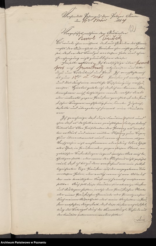 Obraz 16 z jednostki "A. betr. die Zuzüge zu den Insurgenten nach Polen vom Auslande /Deutsche, Franzosen, Italiener, Engländer, Dänen…/"