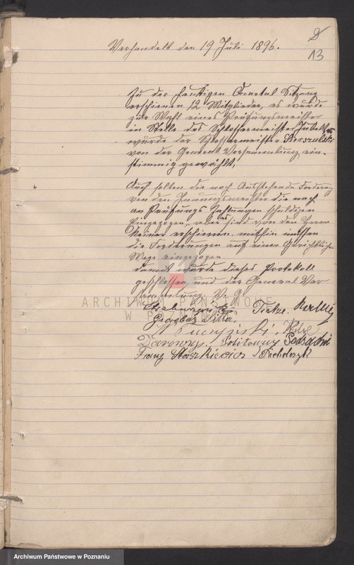 Obraz 17 z jednostki "[Protokoły walnych i zwyczajnych posiedzeń cechu kowalskiego w Pleszewie]"