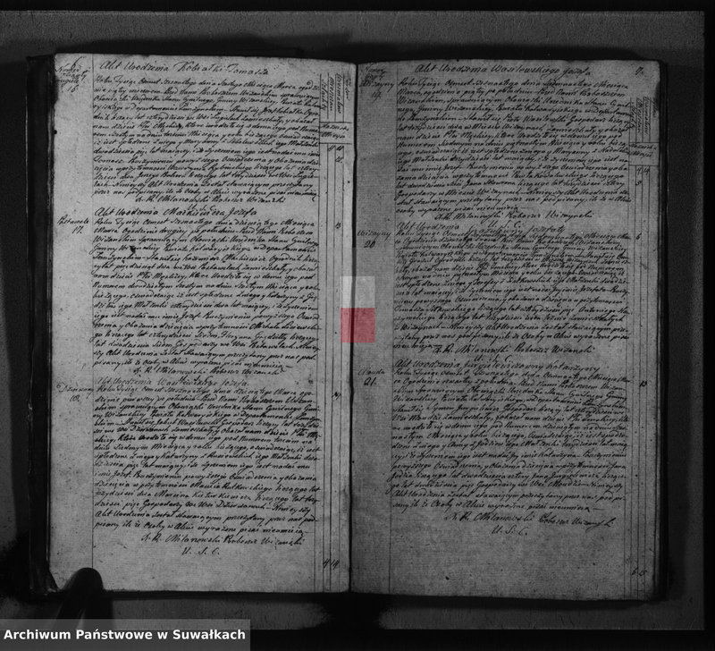image.from.unit.number "Akta urodzonych gminy wiżańskiey powiatu kalwaryjskiego w departamencie łomżyńskim od dnia 1-go miesiąca stycznia do dnia ostatniego miesiąca grudnia 1816 roku"