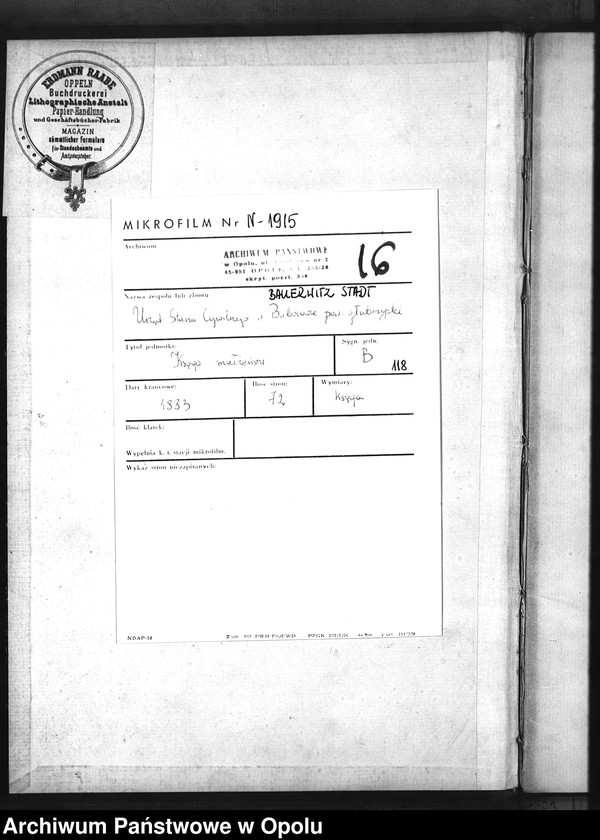 Obraz 2 z jednostki "Urząd Stanu Cywilnego w Baborowie. Ksiega małżeństw miejscowa rok 1883"