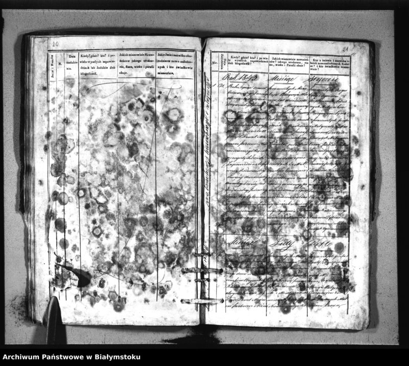 Obraz 13 z jednostki "Extrakty z metryk ślubów kościołów parafialnych w: Siemiatyczach, Ostrożanach, Dołubowie, Sadach, Niemirowie, Mielniku, Dziadkowicach"