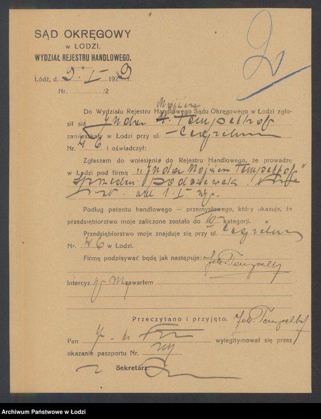 Obraz 4 z jednostki "Juda Mojżesz Tempelhof – sprzedaż podszewek"