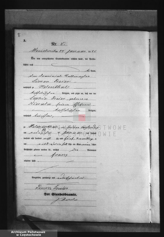 image.from.unit.number "[Pierwopis aktów urodzeń z 1885 roku]."