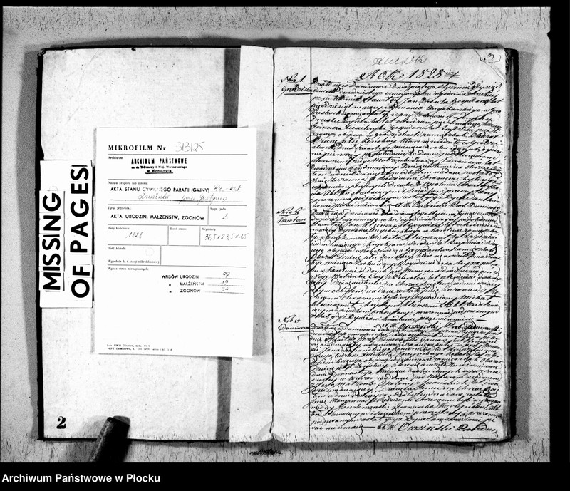 Obraz z jednostki "Akta urodzeń, małżeństw i zgonów"