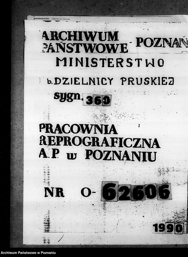Obraz 1 z jednostki "Sprawy prawne Komisarz Państwowy do przyjęcia Zarządu Cywilnego i rozrachunku z Niemcami"