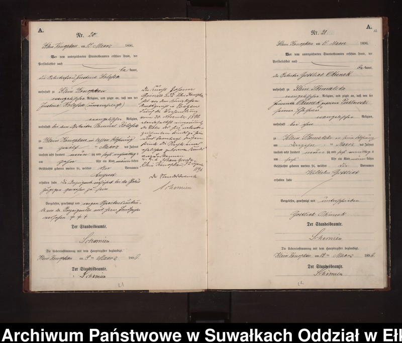 image.from.unit.number "Geburts-Neben-Register des Preussischen Standes-Amtes Gross Konopken Kreis Loetzen"
