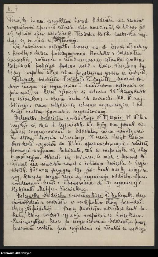 image.from.unit.number "I Zjazd Delegatek. Protokół z obrad, program, regulamin dla kół, listy delegatek, legitymacje."