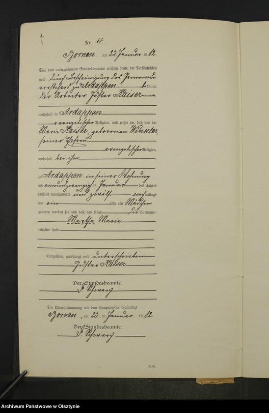 image.from.unit.number "Geburts-Neben-Register Nr 1 - 28 [Księga urodzeń wtóropis]"