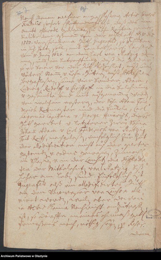 image.from.unit.number "Jugendfeldt [Gugenfeld] [Smolanek], H.[Haupt] A. [Amt] Osterode. Acta die angebliche Candicität dieses Gutes, um dessen Verleichung Georg Wilh. [Wilhelm] v. [von] Schierstaedt auf Schildeck den König gebeten hat"