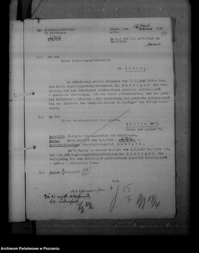 Obraz 15 z jednostki "Służba wojskowa landratów, Reg. Posen"