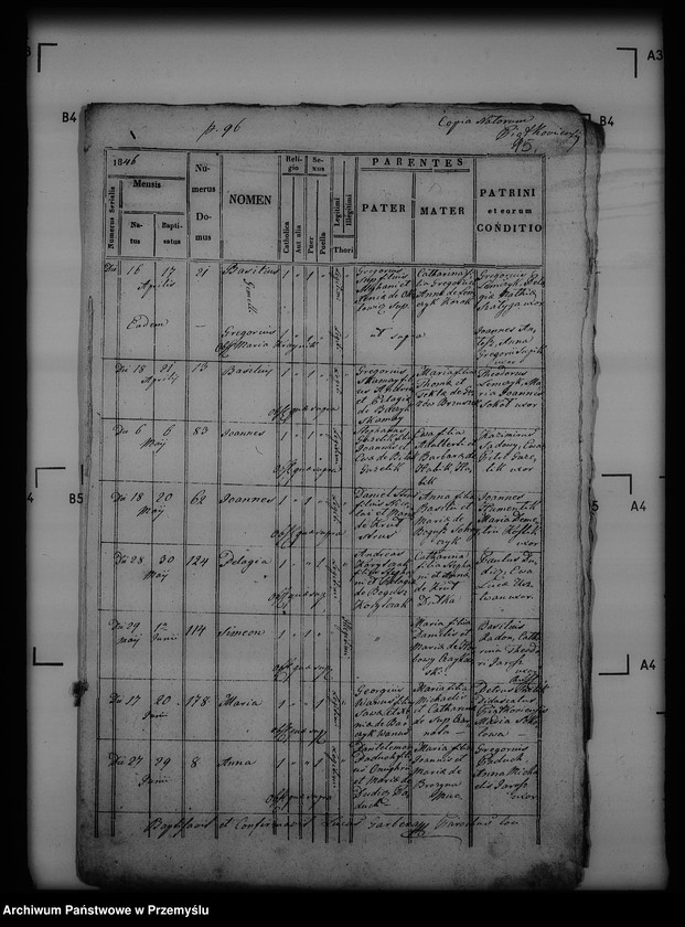 Obraz 19 z jednostki "[Kopie ksiąg metrykalnych parafii Piątkowa Ruska (dekanat Bircza)]"