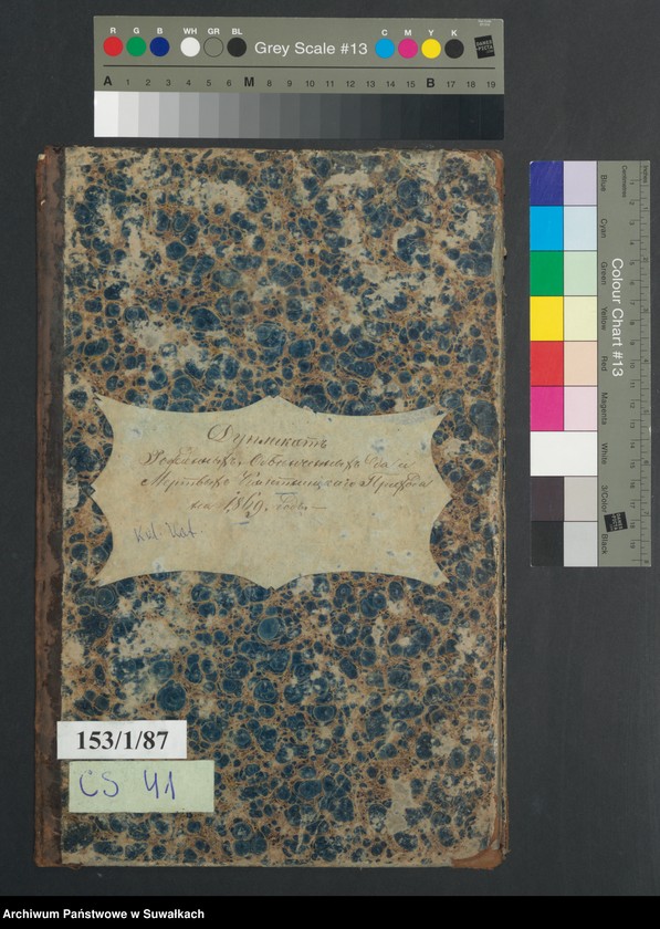 image.from.unit.number "Duplikat roždennych, obvenčennych i mertvych Kaletnickago Prichoda na 1869 god"