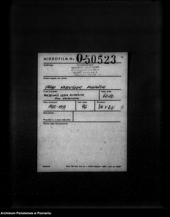 Obraz 2 z jednostki "Majętność leśna Ruchocice powiat wolsztyński"