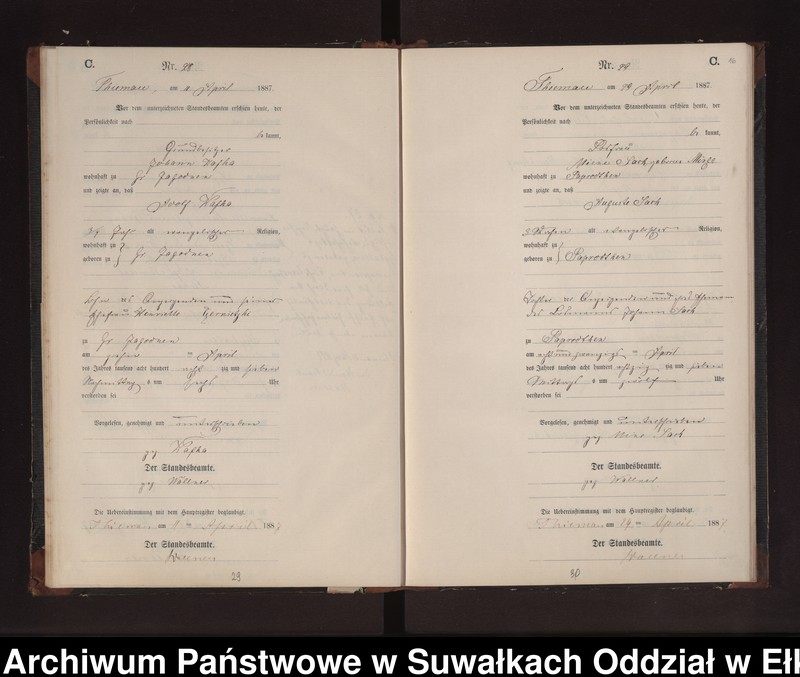 image.from.unit.number "Sterbe-Neben-Register des Preussischen Standes-Amtes Rydzewen Kreis Loetzen"