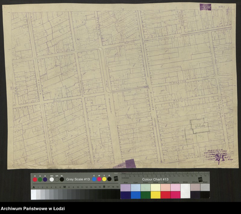 Obraz 1 z jednostki "Plan m. Łodzi 1:2000, odbitka. Sekcja NW1"