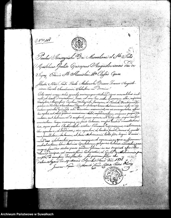 image.from.unit.number "[Aneksa z akt U.S.C. Parafii Suwałki]."