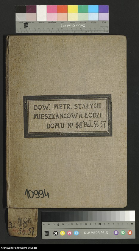 Obraz 2 z jednostki "Dowody metrykalne stałych mieszkańców osady Bałuty nr domu 56-57"