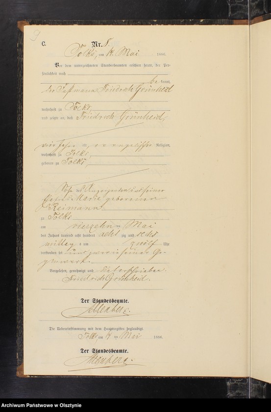 image.from.unit.number "Sterbe-Neben-Register Nr 1 - 19"
