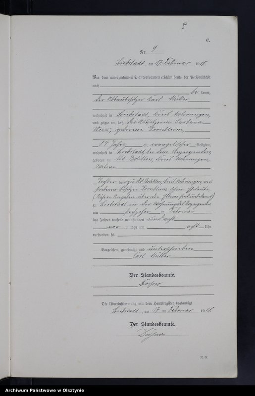 image.from.unit.number "Sterbe-Neben-Register Nr 1 - 58"